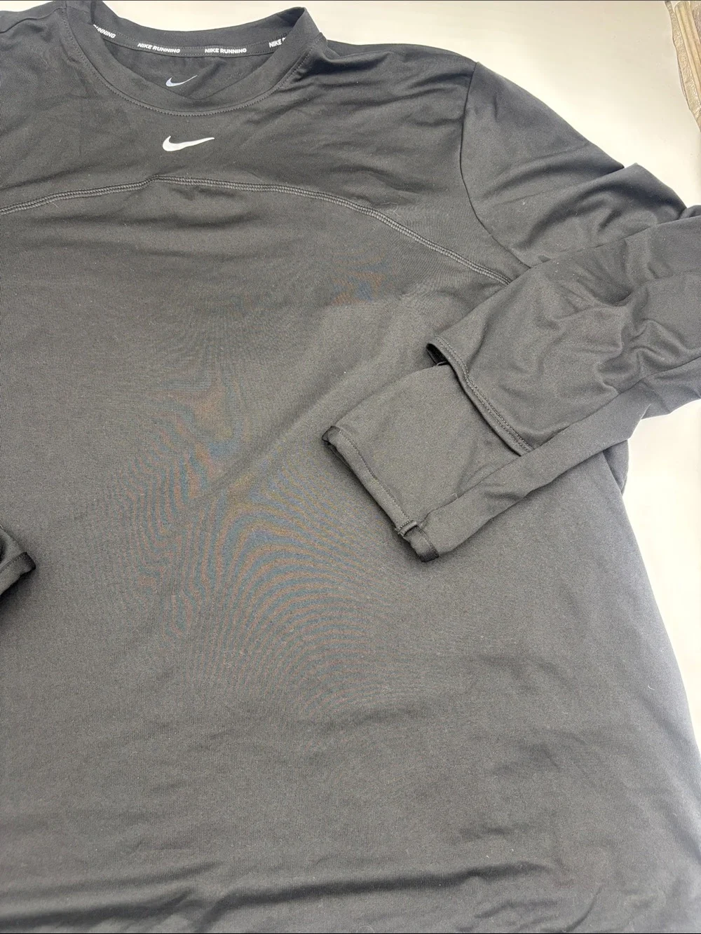 Nike Dri-FIT Swift Element UV Crew Running Top in Black